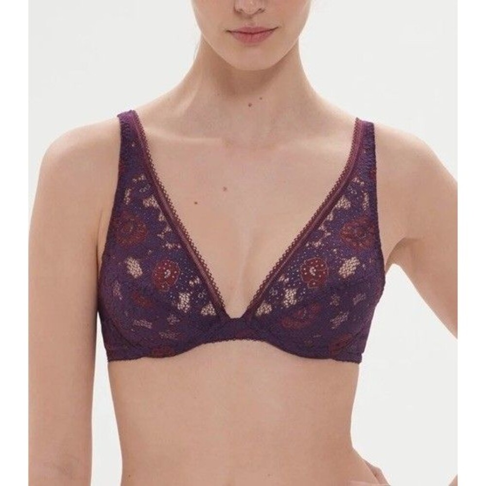 Simone Perele Festive Underwire Triangle Bra 38D Euphoria Purple